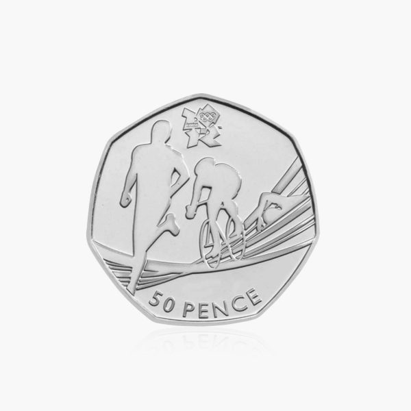 2011 Circulated Olympics - Triathlon 50p Coin Online Hot Sale