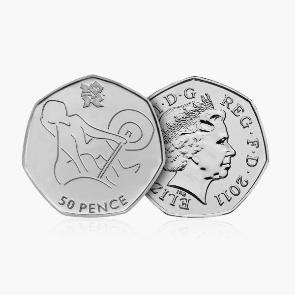 2011 Circulated Olympics - Weightlifting 50p Coin Sale