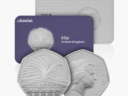 2000 Circulated Public Libraries Act 150th Anniversary 50p Coin Cheap