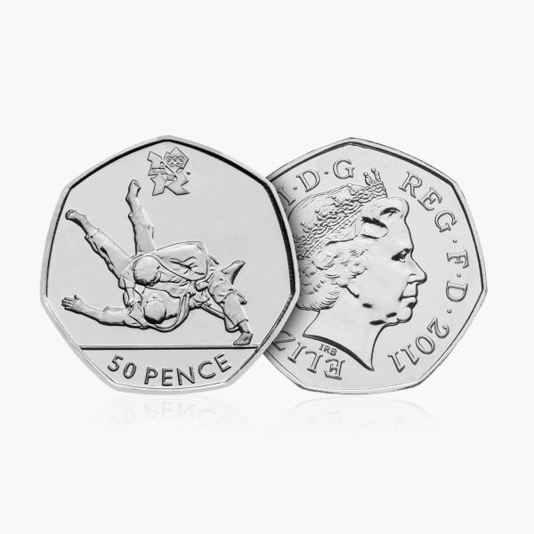 2011 Circulated Olympics - Judo 50p Coin For Sale