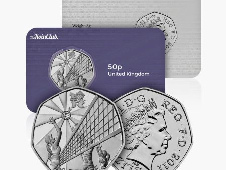 2011 Circulated Olympics - Volleyball 50p Coin Hot on Sale