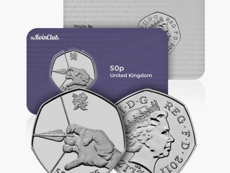 2011 Circulated Olympics - Archery 50p Coin For Sale