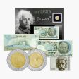 Albert Einstein coin, banknote and stamp collection For Discount