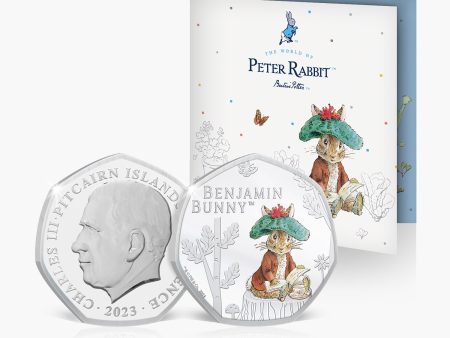 The 2023 World of Peter Rabbit Benjamin Bunny 50p BU Colour Coin on Sale