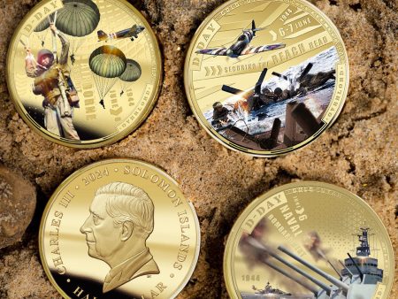 The story of D-Day three coin Collector Set Cheap