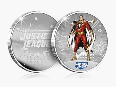 Justice League - Shazam Silver Plated Commemorative For Sale