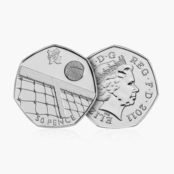 2011 Circulated Olympics - Tennis 50p Coin For Discount