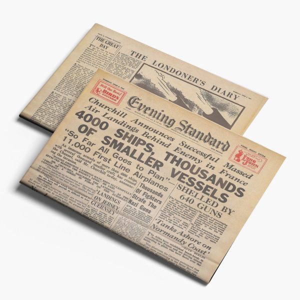 6th June 1944 - D-Day Evening Standard Newspaper Sale