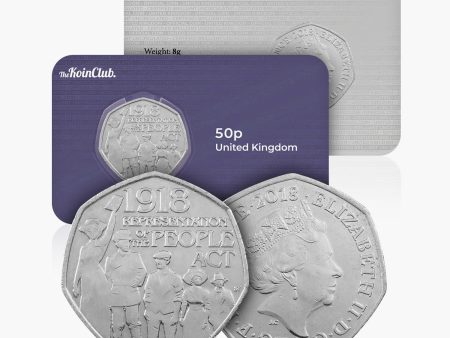 2018 Circulated Representation Of The People Act 100th Anniversary 50p Coin For Sale