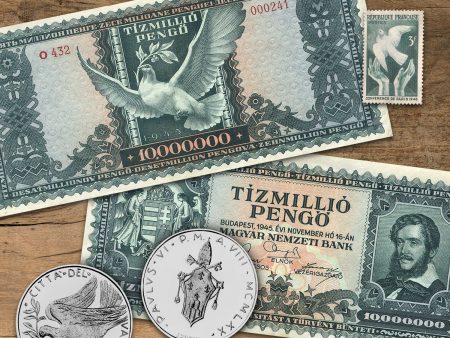 Symbols of Peace coin, banknote and stamp collection Fashion