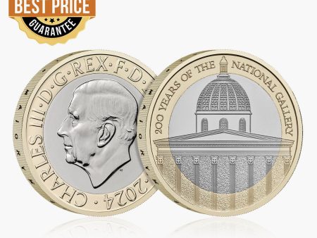 200 Years of The National Gallery UK £2 Brilliant Uncirculated coin Hot on Sale