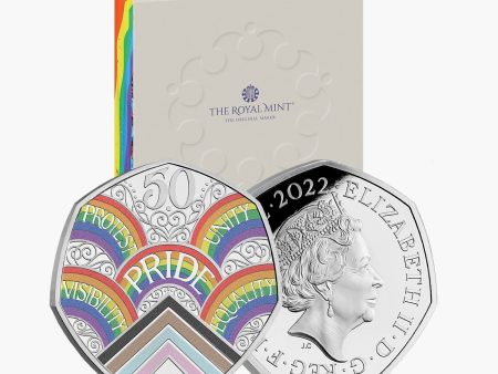 50 Years of Pride 2022 UK 50p Silver Proof Colour Coin Discount