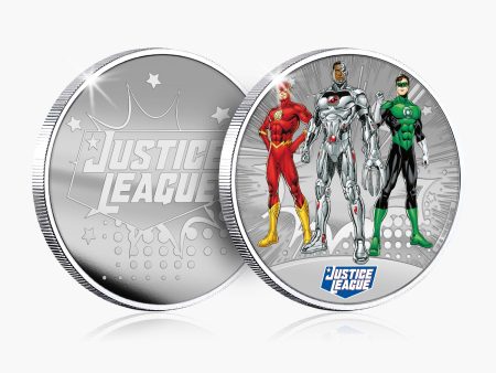 Justice League - The Flash - Cyborg - Green Lantern Silver Plated Commemorative Supply