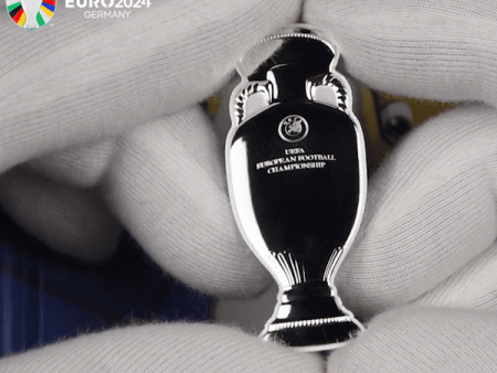 UEFA EURO 2024 Official Solid Silver Shaped Trophy Coin on Sale