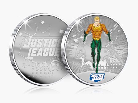 Justice League - Aquaman Silver Plated Commemorative Online now