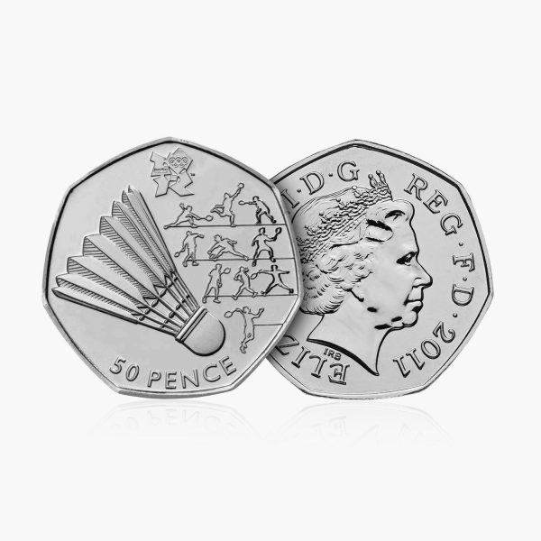 2011 Circulated Olympics- Badminton 50p Coin Supply