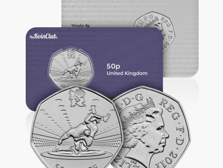 2011 Circulated Olympics - Wrestling 50p Coin Cheap