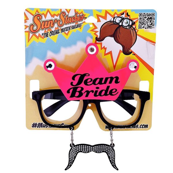 Team Bride Glasses with Mustache | Sun-Staches Online Hot Sale