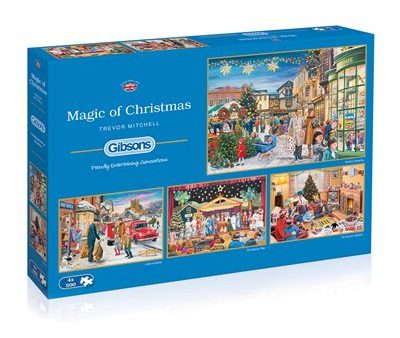 Puzzle - Gibsons - Magic of Christmas (4 Puzzles) (500 Pieces) Online Sale