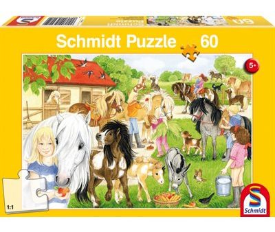 Puzzle - Schmidt Spiele - Fun at the Riding Stables (60 Pieces) For Discount