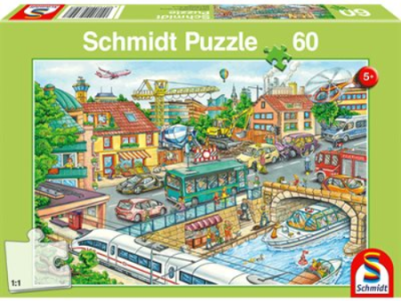 Puzzle - Schmidt Spiele - Vehicles and Traffic (60 Pieces) on Sale